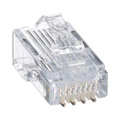 Plug RJ45 Cat5e, Para Cable UTP de Calibres 24-26 AWG, Chapado en Oro de 50 Micras, Paquete de 50 Piezas imagen 3