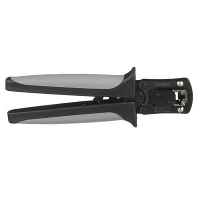 Pinzas Ponchadoras Para Plugs Modulares RJ45, Cat5e, Cat6 y Cat6A, Color Negro imagen 2