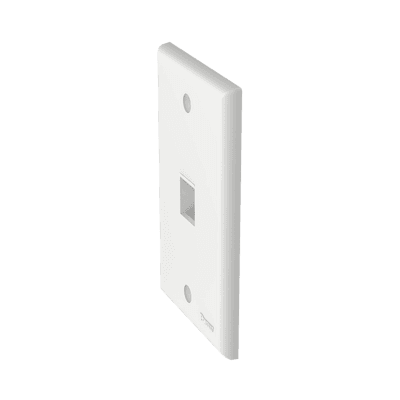 Placa de Pared Vertical, Salida Para 1 Puerto Keystone, Color Blanco imagen 2