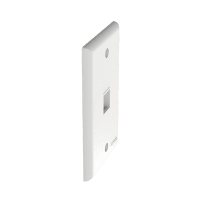 Placa de Pared Vertical, Salida Para 1 Puerto Keystone, Color Blanco imagen 3
