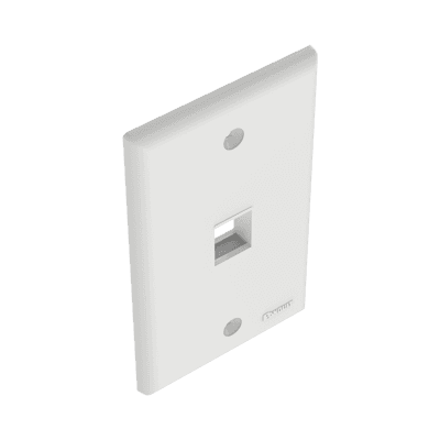 Placa de Pared Vertical, Salida Para 1 Puerto Keystone, Color Blanco imagen 4