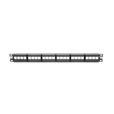 Panel de Parcheo Modular Keystone (Sin Conectores), de 24 Puertos, Espacio Para Identificación con Etiqueta Adhesiva, 1UR imagen 2