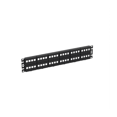 Panel de Parcheo Modular Keystone (Sin Conectores), de 48 Puertos, Identificación con Etiqueta Adhesiva, 2UR imagen 2