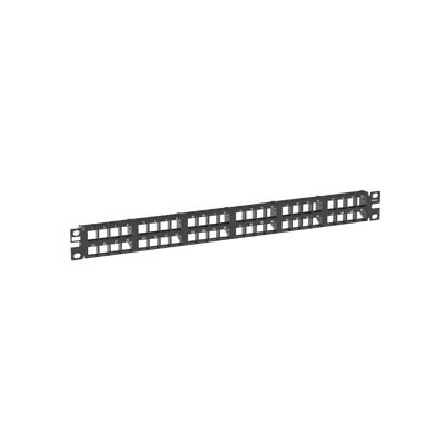 Panel de Parcheo Modular de Alta Densidad, Keystone (Sin Conectores), Identificación con Etiqueta Adhesiva, de 48 Puertos en 1 UR imagen 2