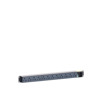 PDU Básico para Distribución de Energía, Enchufe de Entrada NEMA 5-20P, Con 12 Contactos NEMA 5-20R, Instalación Horizontal de 19in, 1UR, 20 Amp, 120 Vca imagen 3