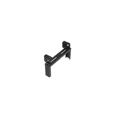 Rack de Distribución Aéreo de 2 Postes PanZone®, Rieles Roscados #12-24, de 4 UR, Color Negro