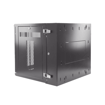 Gabinete PanZone de Montaje en Pared, de 19in, Puerta Ventilada, 12 UR, 635mm de Profundidad, Color Negro imagen 4