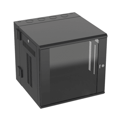 Gabinete PanZone de Montaje en Pared, de 19in, Puerta con Ventana de Seguridad, 12 UR, 635mm de Profundidad, Color Negro imagen 4