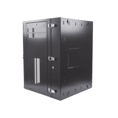 Gabinete PanZone de Montaje en Pared, de 19in, Puerta con Ventana de Seguridad, 18 UR, 635mm de Profundidad, Color Negro imagen 5