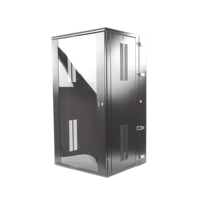 Gabinete PanZone de Montaje en Pared, de 19in, Puerta con Ventana de Seguridad, 26 UR, 635mm de Profundidad, Color Negro imagen 2