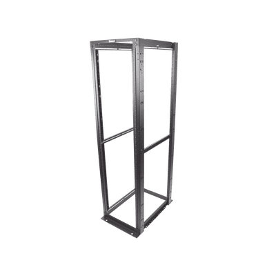 Rack de Cuatro Postes Estándar de 19", Rieles Numerados y Roscados #12-24, Profundidad Máxima de 30 in, 45 Unidades de Rack, Color Negro imagen 3