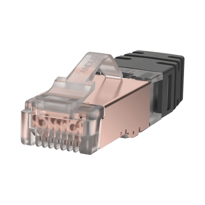 Plug RJ45 Cat6 Blindado, Para Cable Calibre 24-26 AWG, Chapado en Oro de 50 micras, Paquete de 100 Piezas imagen 3