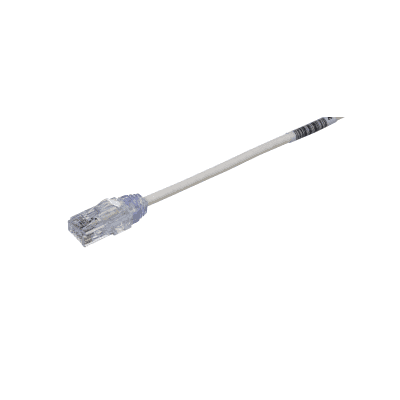 Cable de Parcheo TX6, UTP Cat6, Diámetro Reducido (28AWG), Color Blanco Mate, 4.57 Metros (15 Pies)