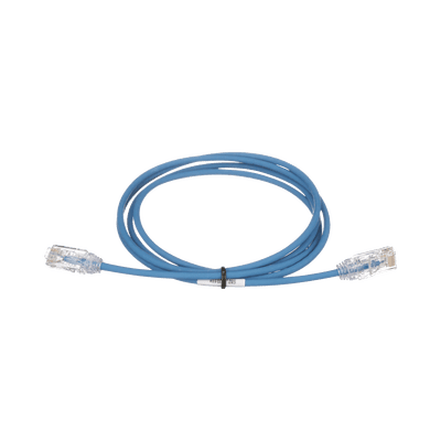Cable de Parcheo TX6, UTP Cat6, Diámetro Reducido (28AWG), Color Azul, 4.57 Metros (15 Pies)