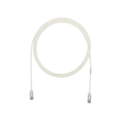 Cable de Parcheo TX6, UTP Cat6, Diámetro Reducido (28AWG), Color Blanco Mate, 0.91 Metros (3 Pies)