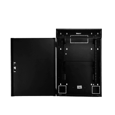 Gabinete de Montaje en Pared TrueEdge™, Con 6 UR para Equipo Activo y 6 UR para Paneles de Parcheo, Fabricado en Acero, Color Negro imagen 2
