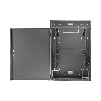 Gabinete de Montaje en Pared TrueEdge™, Con 9 UR para Equipo Activo y 9 UR para Paneles de Parcheo, Fabricado en Acero, Color Negro imagen 2