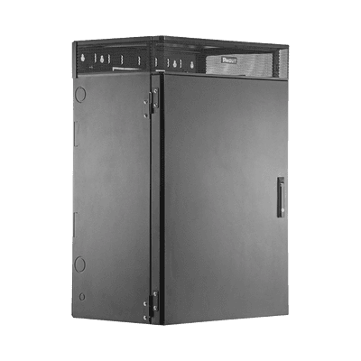 Gabinete de Montaje en Pared TrueEdge™, Con 9 UR para Equipo Activo y 9 UR para Paneles de Parcheo, Fabricado en Acero, Color Negro imagen 3