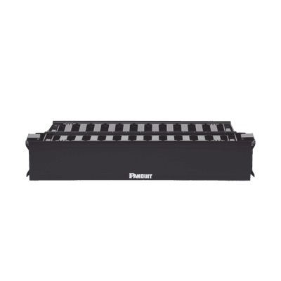 Organizador de Cables Horizontal PatchLink, Doble (Frontal y Posterior), Con Tapa Extendida, Para Rack de 19in, 2UR imagen 2