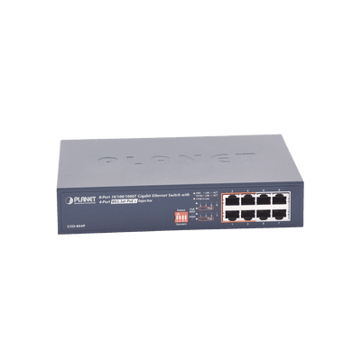 Switch PoE no Administrable, 8 Puertos 10/100/1000 Mbps con 4 Puertos PoE 802.3af/at, Modo Extender Hasta 250 mts imagen 4