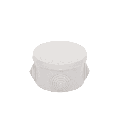 Caja Derivación-Conexión de Plástico Circular con 4 Glándulas de Goma (70 diámetro X 48 alto mm). Para Instalaciones Comerciales,  Residenciales e Industriales. Cerrado a Presión. imagen 3