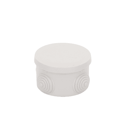 Caja Derivación-Conexión de Plástico Circular con 4 Glándulas de Goma (70 diámetro X 48 alto mm). Para Instalaciones Comerciales,  Residenciales e Industriales. Cerrado a Presión. imagen 4