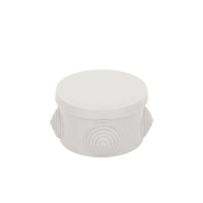 Caja Derivación-Conexión de Plástico Circular con 4 Glándulas de Goma (70 diámetro X 48 alto mm). Para Instalaciones Comerciales,  Residenciales e Industriales. Cerrado a Presión. imagen 5