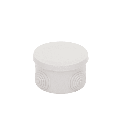 Caja Derivación-Conexión de Plástico Circular con 4 Glándulas de Goma (70 diámetro X 48 alto mm). Para Instalaciones Comerciales,  Residenciales e Industriales. Cerrado a Presión. imagen 6