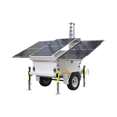 Traila / Remolque con Mástil Retráctil de 7.5 m. para Videovigilancia o Iluminación, con Bases para Instalar Paneles Solares y Baterías (No incluidos) imagen 3