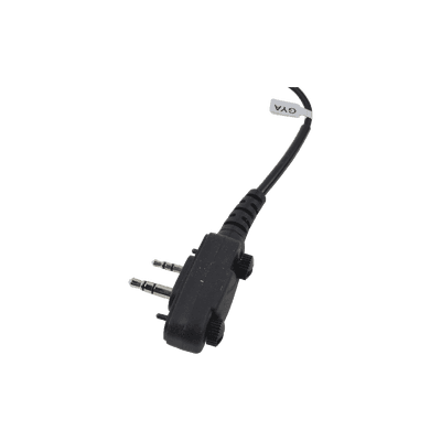 Micrófono de solapa con gancho suave para la oreja y fibra trenzada para puerto de accesorios Icom de 2 pines con tornillos imagen 2