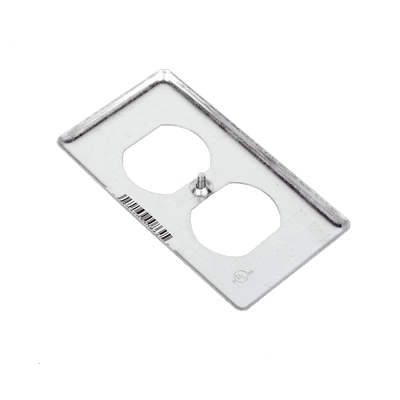 Tapa Metálica 4"X2"/ Para tomacorriente Duplex. imagen 2