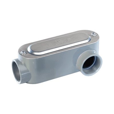 Caja Oval Roscada tipo LL de 1/2" (12.7 mm) / Incluye tapa y tornillos.