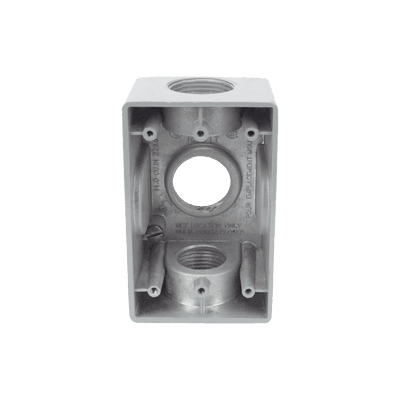Caja Condulet FS de 1" (25.4 mm ) con tres bocas una arriba y una atrás a prueba de intemperie. imagen 3