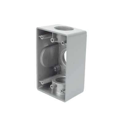 Caja Condulet FS de 1" (25.4 mm ) con tres bocas una arriba y una atrás a prueba de intemperie. imagen 4