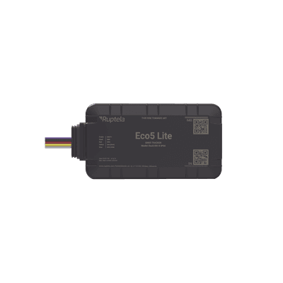 Rastreador Vehicular y Monitoreo de Flota / Bluetooth BLE 5.0 y GNSS / LTE CAT1 y LTE-M con Respaldo 2G / GNSS U-blox / MiKado IP54 / -20 °C a +40 °C / Acelerómetro de 3 Ejes / Suministro 9-32 V / Batería Interna