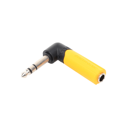 Conector Estéreo | 1/4in - 1/4in | Conector de angulo recto | Adaptador de Carcasa de Plastico imagen 2