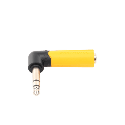 Conector Estéreo | 1/4in - 1/4in | Conector de angulo recto | Adaptador de Carcasa de Plastico imagen 3