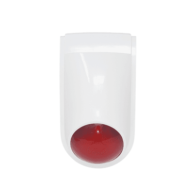 Sirena Estrobo SFIRE SF-06R / 110 dB / 12 VCC / Estrobo Rojo Integrado / Uso Interior y Exterior