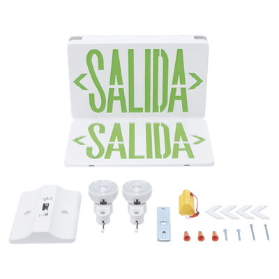 Letrero de Emergencia LED DUAL de SALIDA con Luz de Emergencia/Montaje Universal (pared, lateral o Techo)/Batería de Respaldo Incluida imagen 5