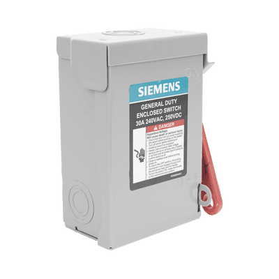 Interruptor de Seguridad GNF221A, 240Vca, 2 polos, 30 Amp, sin portafusibles, Nema 1. imagen 3