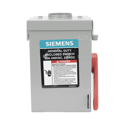 Interruptor de Seguridad GNF221RA, 240Vca, 2 polos, 30 Amp, sin portafusibles, Nema 3R. imagen 2