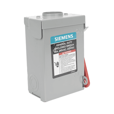Interruptor de Seguridad GNF221RA, 240Vca, 2 polos, 30 Amp, sin portafusibles, Nema 3R. imagen 3