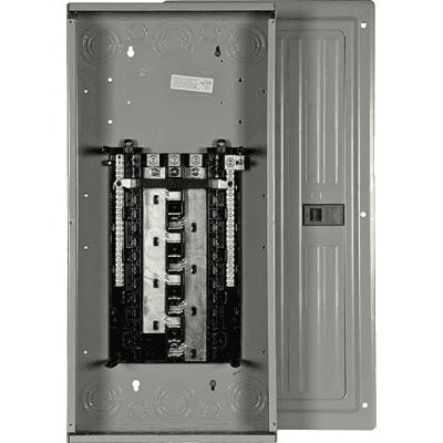 Centro de carga monofásico 1 Fase, 3 Hilos para interruptores QP, de 30 polos - 48 Circuitos, 120/240vca, Barras de aluminio 200 Amp, Nema 1, uso interior. Incluye tapa.