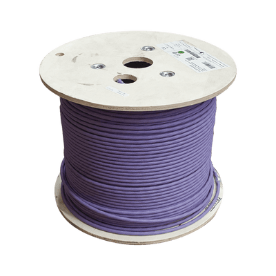 Bobina de Cable Blindado S/FTP de 4 Pares, Cat7A, Inmune a Ruido e Interferencias, LS0H (Bajo Humo, Cero Halógenos), Color Violeta, 305 Metros (1000 Pies) imagen 3
