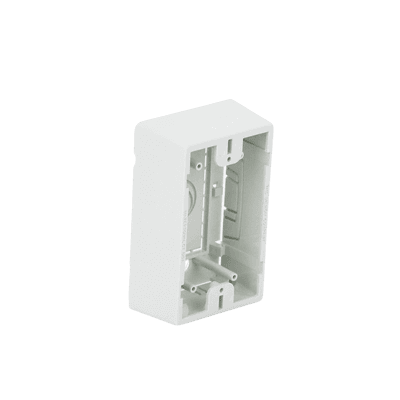 Caja de Montaje Superficial, Para Placas de Pared (Face Plates), Color Blanco imagen 2