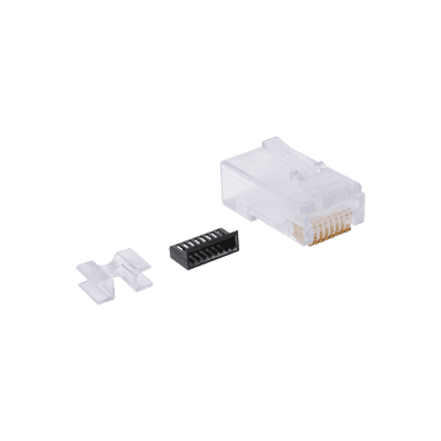 Plug RJ45 Cat6, Para Cable UTP Calibre 23 a 26 AWG, Chapado en Oro de 50 Micras, Bolsa con 50 Piezas imagen 2