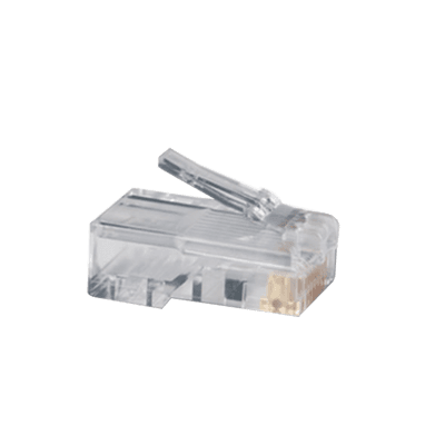 Plug RJ45 Cat5e, Para Cable UTP Calibre 22 a 26 AWG, Chapado en Oro de 50 Micras imagen 2