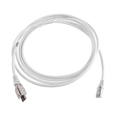 Patch Cord TERA Cat6A 1/10G Ethernet, de 4 Pares y Conector Modular, LS0H, Color Marfil, 3 Metros (9.84 Pies)