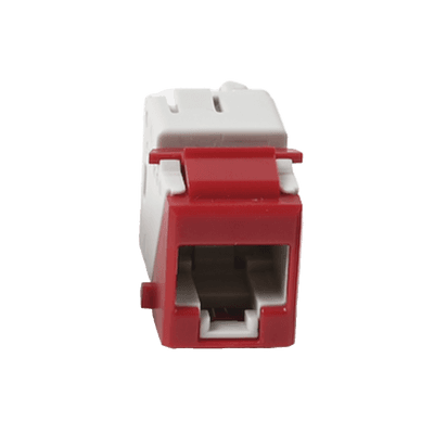 Jack Ultramax Cat6, UTP, Tipo Keystone, Color Rojo, Punch Down