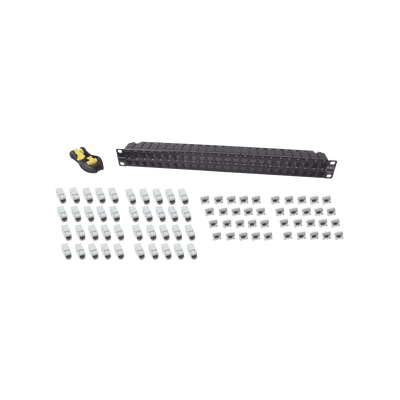 Patch Panel UTP Z-MAX de 48 Puertos, Precargado con Jacks Categoría 6, Plano, 1UR imagen 2